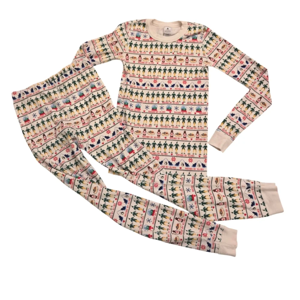 Hanna Andersson ELF Christmas 2-piece pajama top/pants set